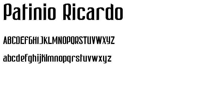 Patinio Ricardo font